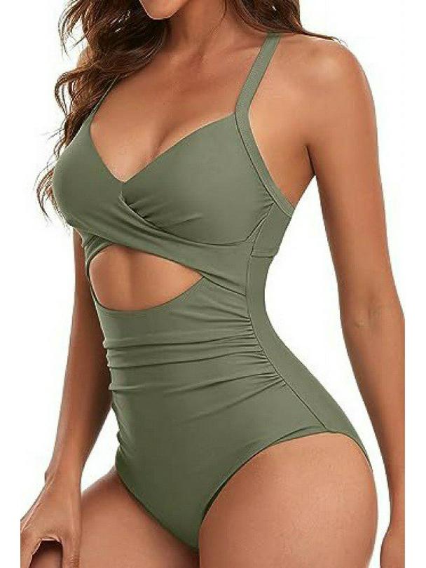 Европейский и американский женский сексуальный купальник с открытой спиной, цельный, облегающего кроя и с полым дизайном