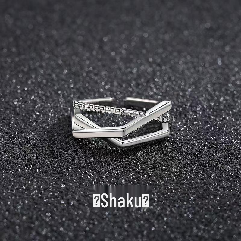 Men's Adjustable Retro Hip-Hop Index Finger Ring - Open, All-Match Single Trend Ring