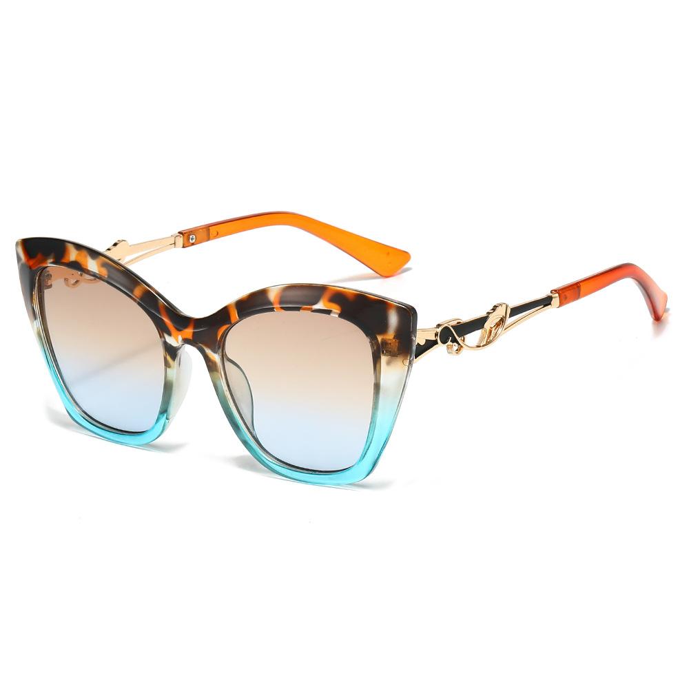 New Retro Gradient Cat Eye Women Sunglasses UV400 Personality Irregular Color Frame Trendy Glasses for Men and Women