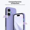 Coque de protection - BOOLING - pour iPhone 16 - Silicone Souple - Violet - 2 Verres Trempés