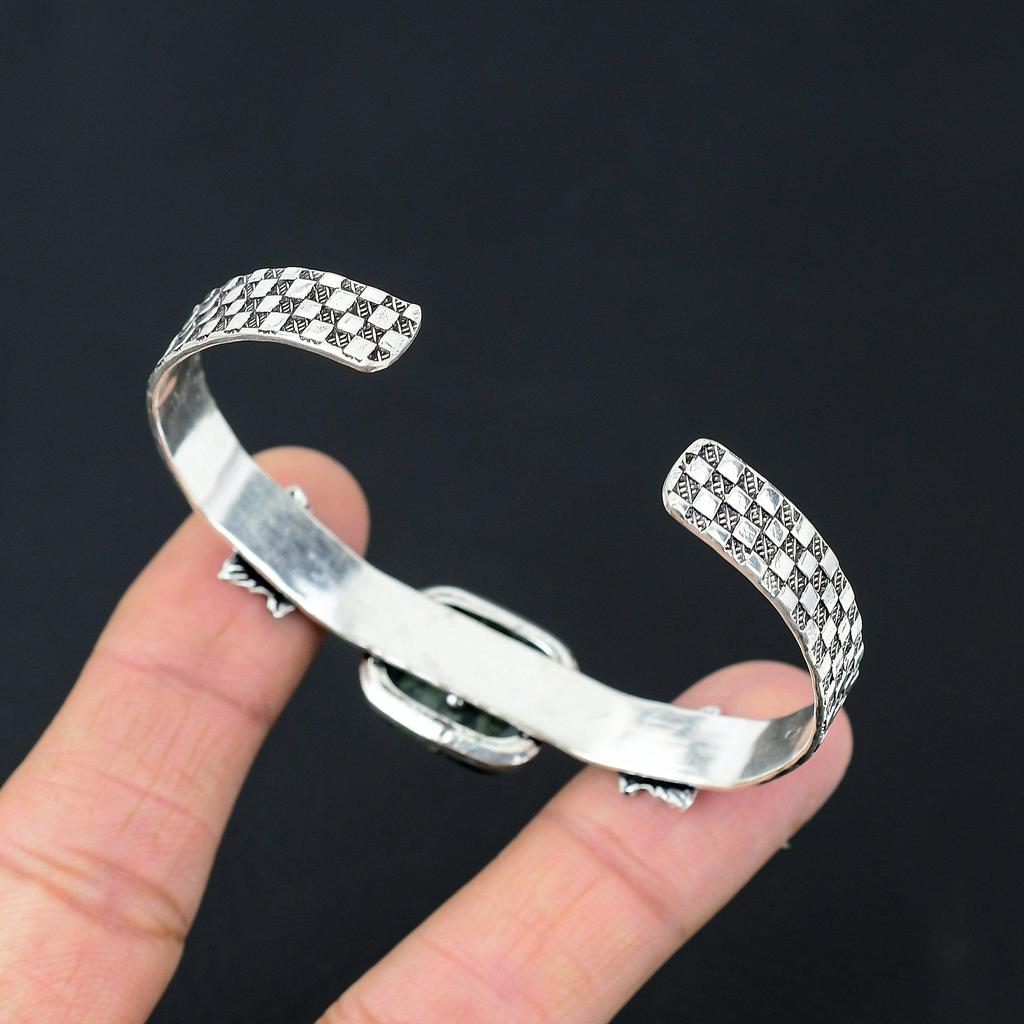 Серебро 925 пробы Сияющий камень Камбаба Яшма Юбилей Помолвка Браслет Ювелирные изделия