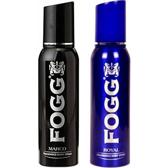 FOGG 1 Marco и 1 Royal Deodorant Combo Pack из 2 спреев для тела - для мужчин (240 мл, Упаковка 2 шт.)