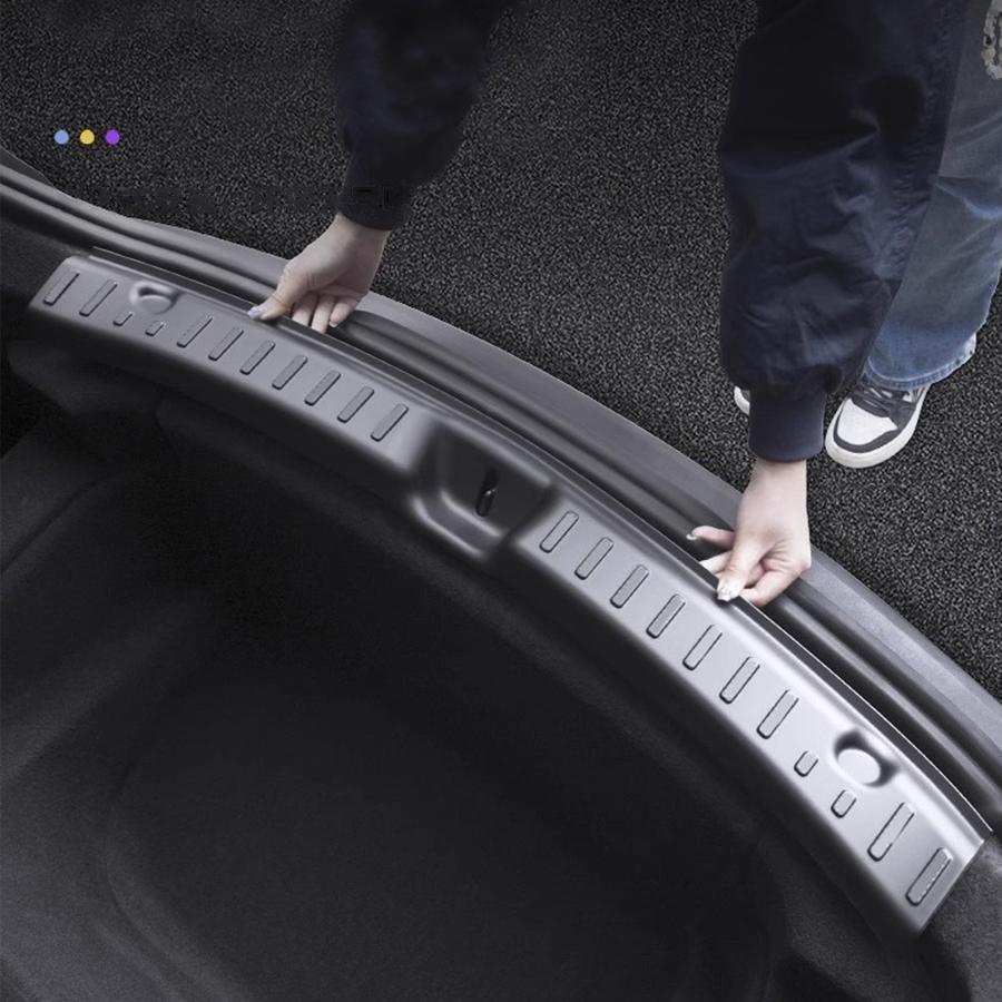 Для Tesla Model 3 Highland 2025 Model Y 2025-2025 Juniper 2026 TPE Противоцарапающая Накладка на Порог Багажника Защита Угловых Элементов Боковины