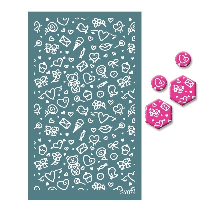 Инструменты для полимерной глины Шелкотрафаретные трафареты Растение Цветок Лист Печать Глина Сетка Трафарет Изготовление Украшений Серьги Декоративный Шаблон