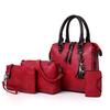 Fashion Handbag, Luxury, Solid Color, Female, Vintage, Designer Handbags, Four-piece, Shoulder Bag