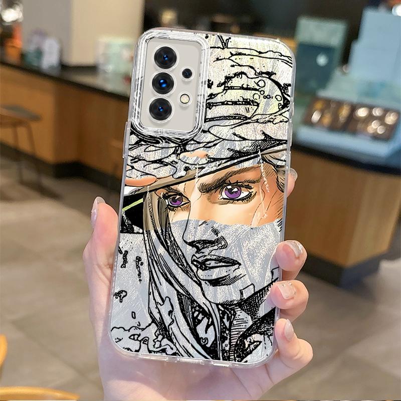 Горячий чехол для телефона JoJo Steel Ball Run для Samsung Galaxy S25 S24 S23 S22 S21 Plus Ultra A73 A72 A71 A55 A54 A53 Жесткий нескользящий чехол