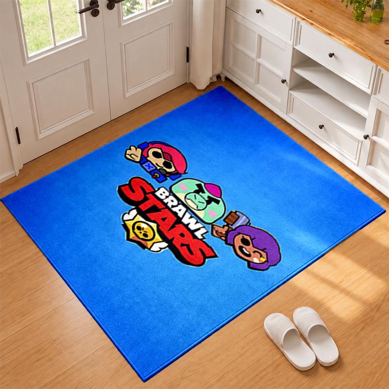 Brawl Stars Carpet Door Mat for Living Room or Bedroom Protective Mat Under Chair Office Decoration Christmas Gift Birthday Present