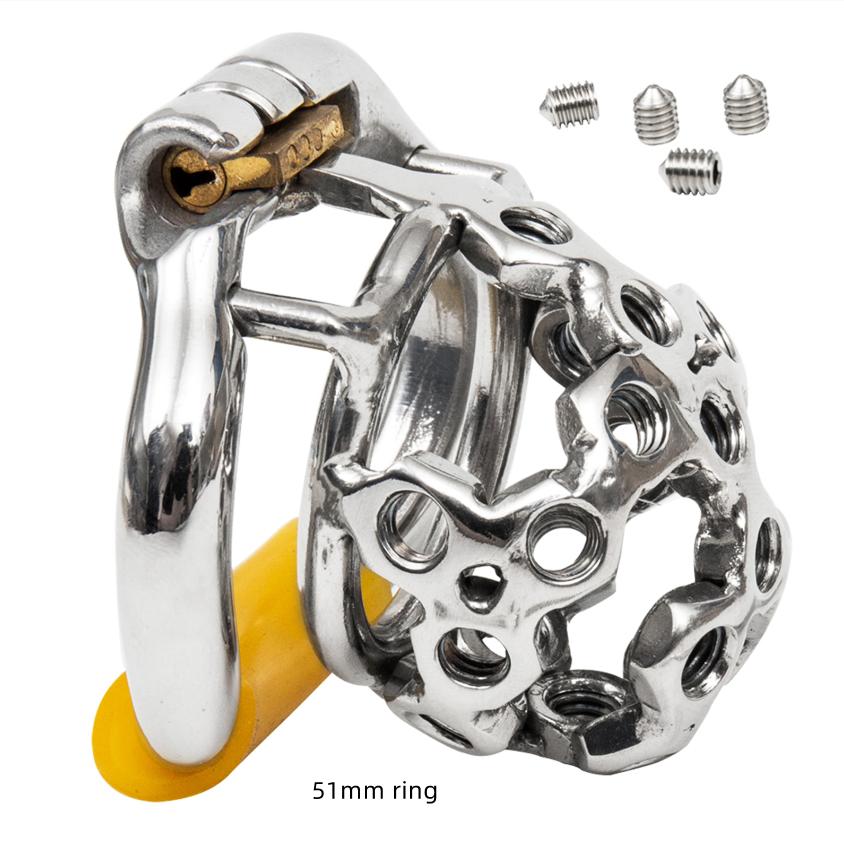 Эргономичное мужское устройство целомудрия Stealth Lock из нержавеющей стали, клетка для члена, замок для пениса, кольцо для члена, пояс верности, S061