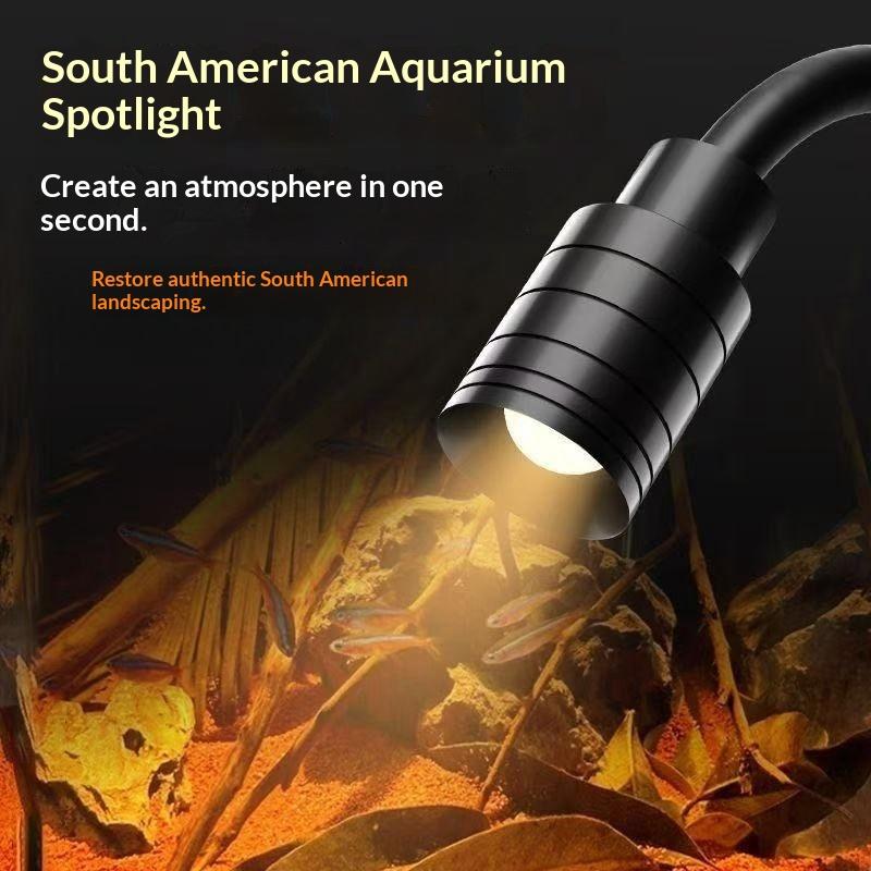 1 шт. Регулируемая светодиодная лампа для аквариума 3 Вт Южноамериканский аквариумный прожектор для акваскейпа Декор Фокусное освещение