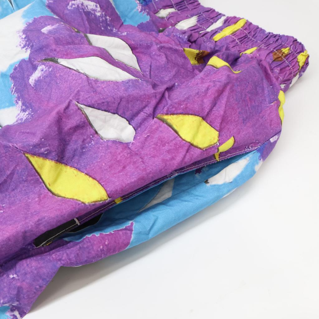 ТИПИЧНЫЕ ФРИКИ ТИПИЧНЫЕ ФРИКИ принт по всей поверхности хлопок широкие брюки Низ M Фиолетовый Синий Белый Б/у