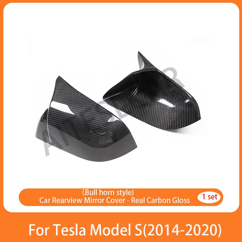 Накладка на боковое зеркало заднего вида из углеродного волокна для Tesla Model 3/Y/X/S, Автомобильные аксессуары для экстерьера, Накладка из углеродного волокна на боковое зеркало заднего вида