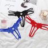 Solid Color Embroidered Women's Underwear Crotchless Erotic G-string Sexy Thong Intimates Accessories Porn Panties Couple Fun