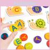 Letter Wooden Matching Puzzle With Interactive Blocks For Kids Develope Learning