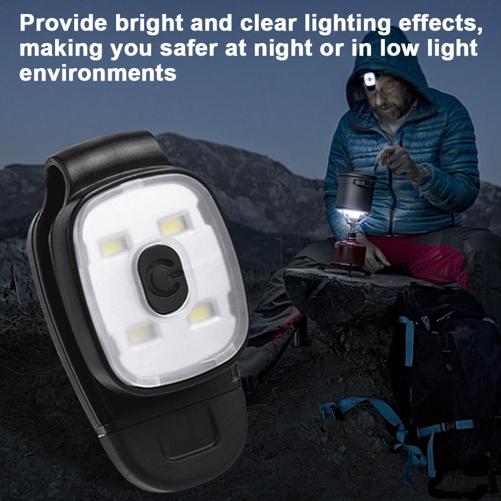 LED Running Lights 3 Light Modes Lightweight Warning Lights USB Charging IPX4 Waterproof for Night Walking Fishing
