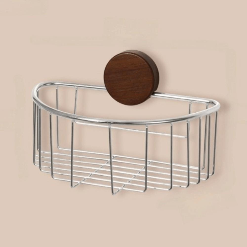 Stainless Steel Suction Cup Storage Rack Hollow-out Tissue Holder Bathroom Organizer Shelf  Home