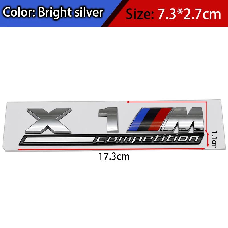 ABS Tricolor M mark Competition For BMW 7m 8x1m X2M X3M X4M X5M X6M X7M x 5 Car Trunk Badge Emblem Thunder Edition Sticker Z111