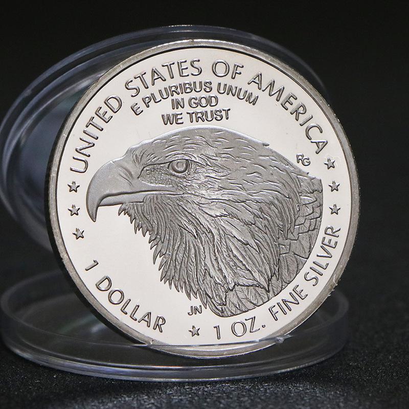 Памятная монета Статуи Свободы, памятная медаль, монета, Памятная монета Eagle Ocean из золота и серебра, Рождественский подарок, Наполнители для чулка