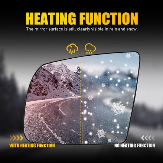 Driver Side Heated Mirror Glass W/Turn Signal For Toyota Tundra EOOH