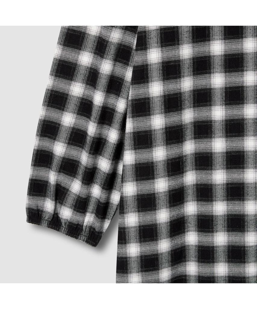 JAJU Women'S Flannel Pajama Dress_Jet Black
