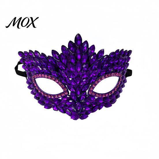 Elegant Costume Party Mask Gothic Cat Eye Masquerade Mask, Rhinestone Vintage Half Face, Sexy Full Diamond Marquise Halloween Costume, Glitter
