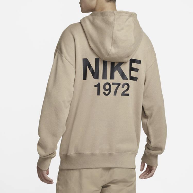 Nike Толстовки Мужские Хаки С Капюшоном Средней Посадки Обычные FQ7269-247