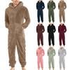 Winter Warm Teddy Fleece Pajamas for Men Plush Zipper Onesie Fluffy Hooded Sleepwear One Piece Sleep Lounge Pajama Jumpsuits