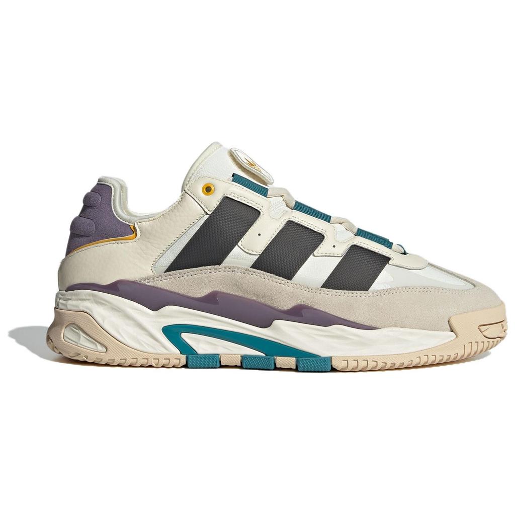 Adidas Originals Niteball 1.0 Fabric Round Toe Lace-Up Low-Top Lifestyle Sneakers Unisex Sneakers Light-Gray ID1120