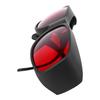 Laser Safety Glasses 200 To 590nm Black Frame Red Lens Eye Protection Goggles for Laboratory