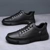 2024 модные новые мужские кожаные повседневные туфли на толстой подошве мужские английские туфли-оксфорды мужские спортивные туфли для активного отдыха нескользящие