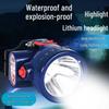 Водонепроницаемый перезаряжаемый налобный фонарь высокой мощности: Взрывозащищенный, Долгое время работы от батареи, Сверхяркий, Дальнобойный для ночной рыбалки на открытом воздухе