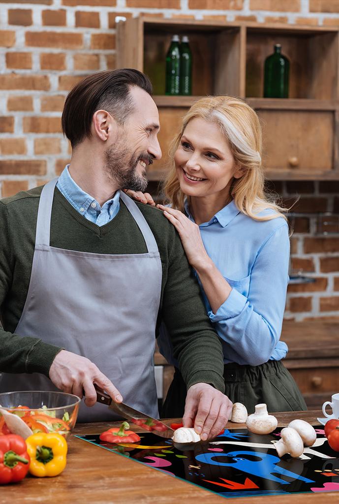 SZKLANA PŁYTA OCHRONNA NA KUCHENKĘ 70x52 BAJKA