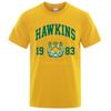 Tiger Hawkins High School 1983 Hawkins Indiana Tshirt Men Loose Cotton Clothing Fashion Casual T-Shirts O-Neck Breathable Tshirt