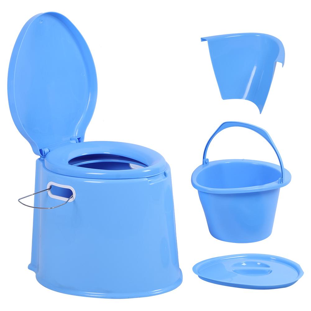 Multi Function Outdoor Portable Bathroom Toilet Seat for Children Elderly Pregnant Women(Blue )