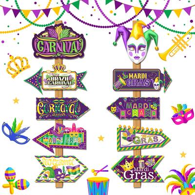 Указатели для карнавала Gras Party, декоративные реквизиты для праздничных мероприятий