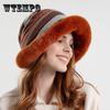 Fashionable Multi-Layered Fur Hat with Ear Protection and Warm Fur Ball for Winter