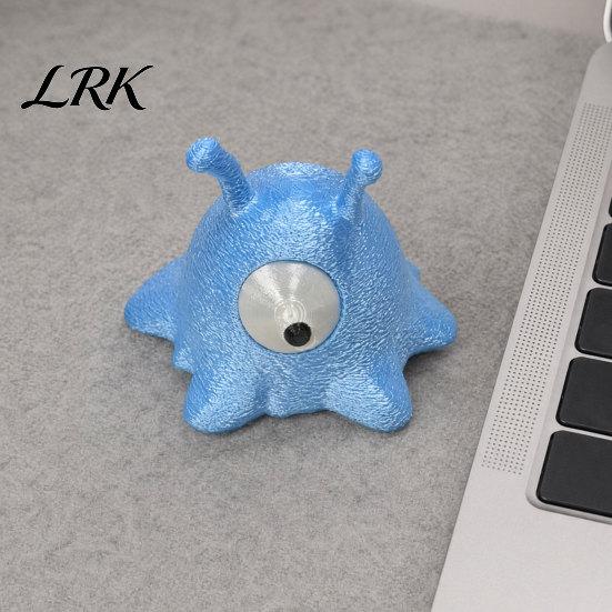 Цельнолитая Декорация 3D-Печатная Одноглазая Инопланетная Фигурка, Цельная Креативная Настольная Аксессуарная Фигурка с Мерцающим Синим Перламутром