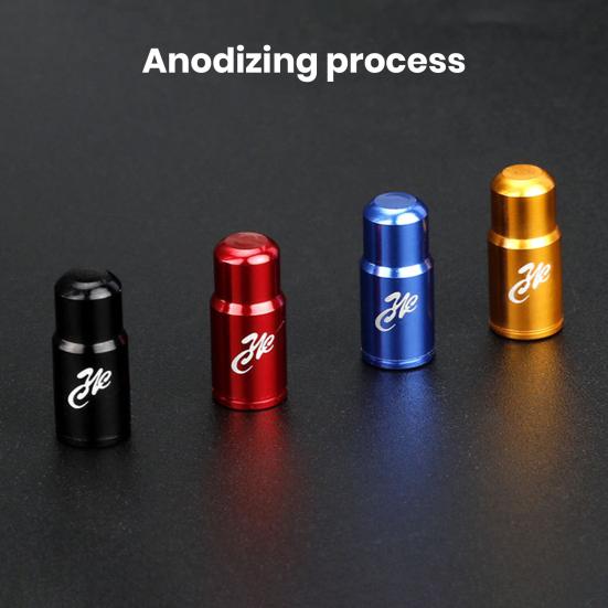 2 шт. крышки стержня клапана велосипедной шины Пыленепроницаемый и герметичный воздушный клапан шины Крышка из алюминиевого сплава Универсальная для горных велосипедов Шоссейные велосипеды Мотоциклы Велосипеды