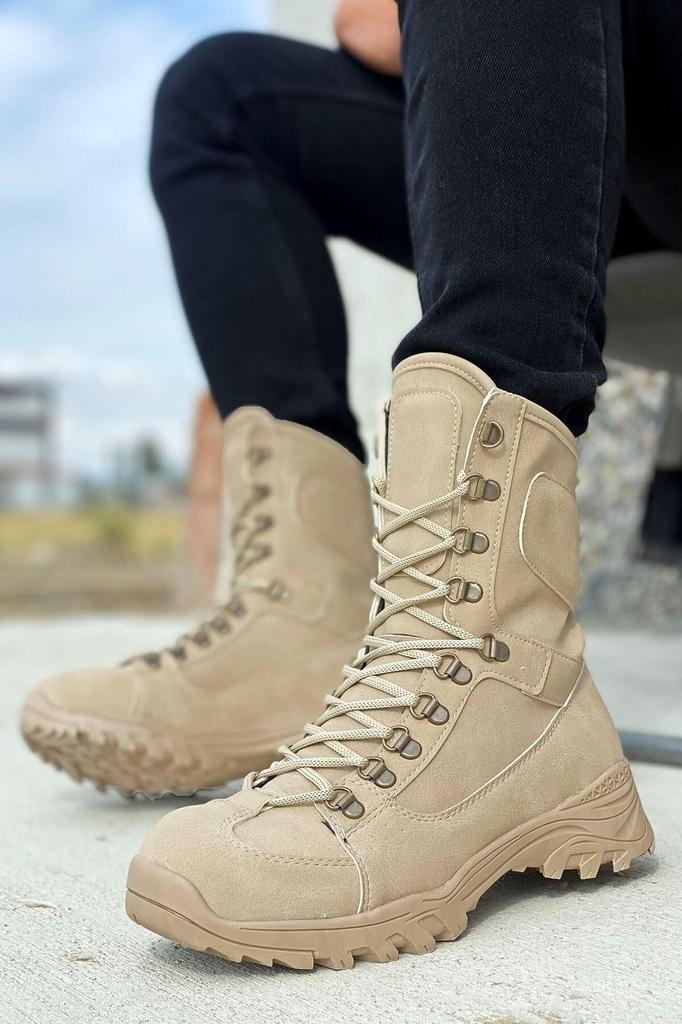 Men's Fashion Wedge Heeled Bootie Black Boots Boots Shoes