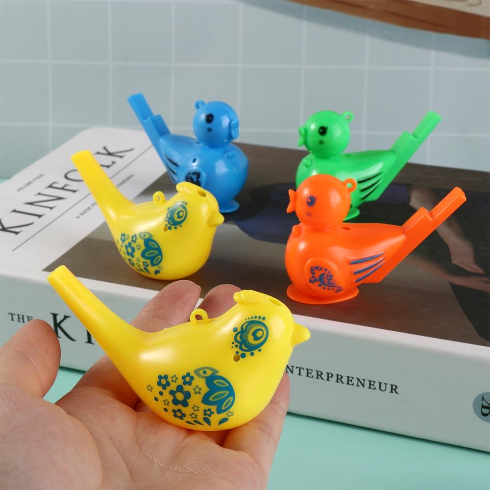 5PCS Drawing Water Bird Whistle Colored Musical Toy Party Whistles For Girls Boys