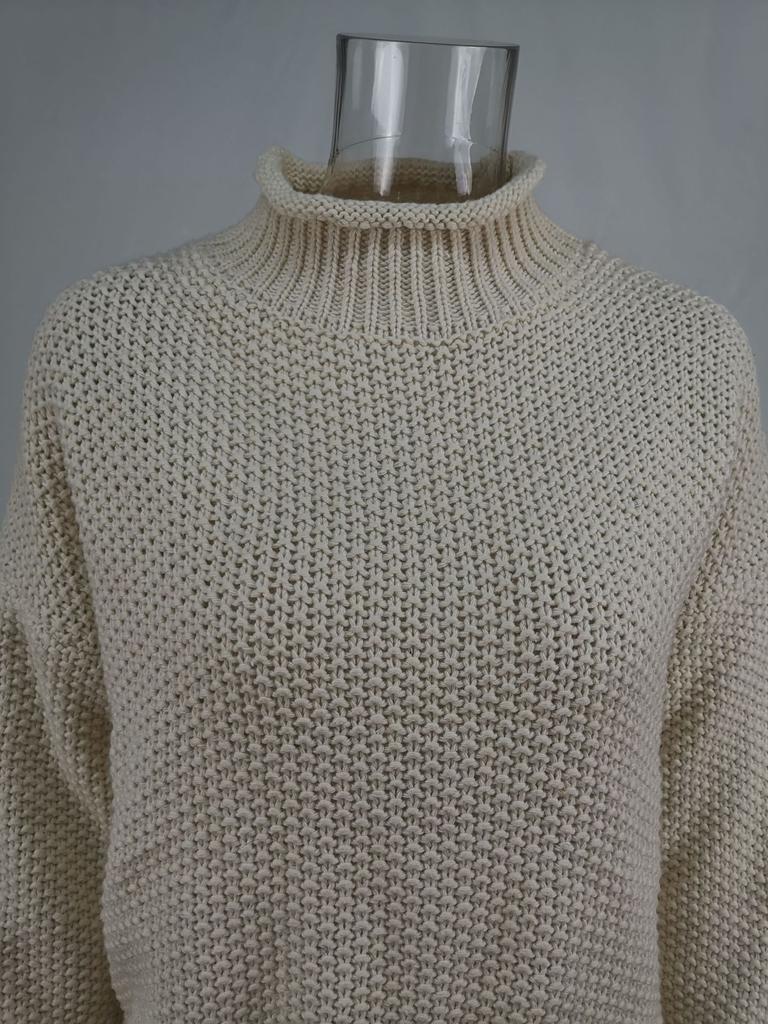 Осенне-зимний трикотаж для женщин Толстый свитер с высоким воротом Женская трикотажная одежда Джемпер Базовый свитер Пуловер