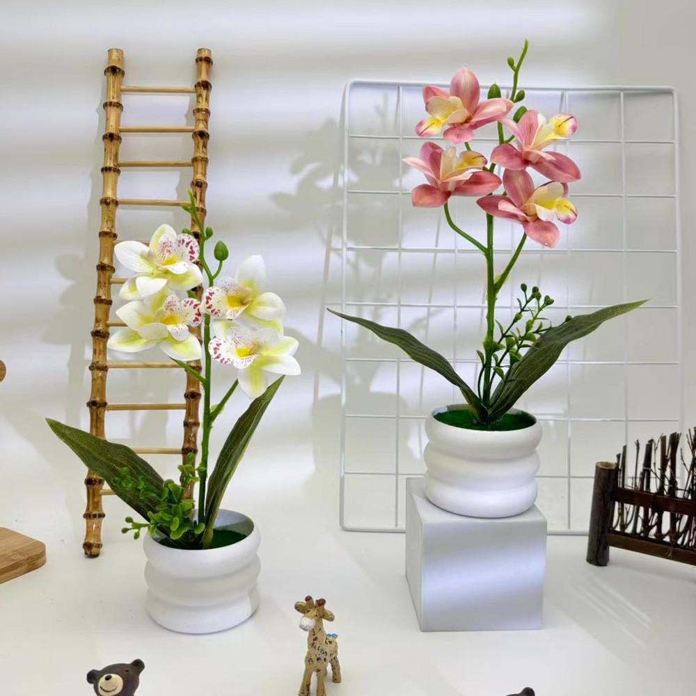 Рольфе Цимбидиум Фабери Искусственное Растение Цветы Бонсай Для Фотографии Реквизит