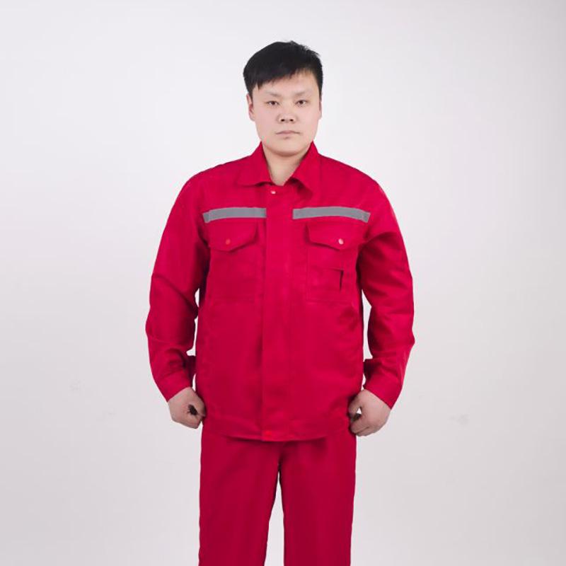 Мужской рабочий комплект: Износостойкий, Дышащий, Пятноустойчивый, С длинным рукавом для весны/осени, Идеально подходит для строительства и мастерских.