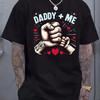 Daddy and Me Fist Bump Summer Fashion T Shirt Unisex Father Kid Matching Outfits Casual Short Sleeve Tops