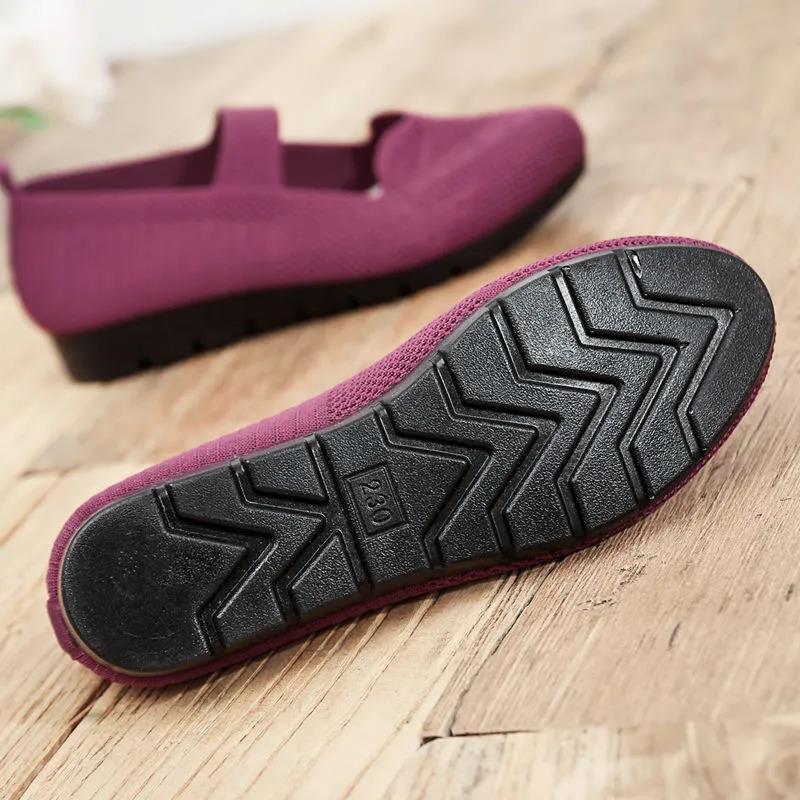Spring and Summer Women's Cloth Shoes Non-slip Single Shoes Flat Shoes Casual Slip-on Shoes