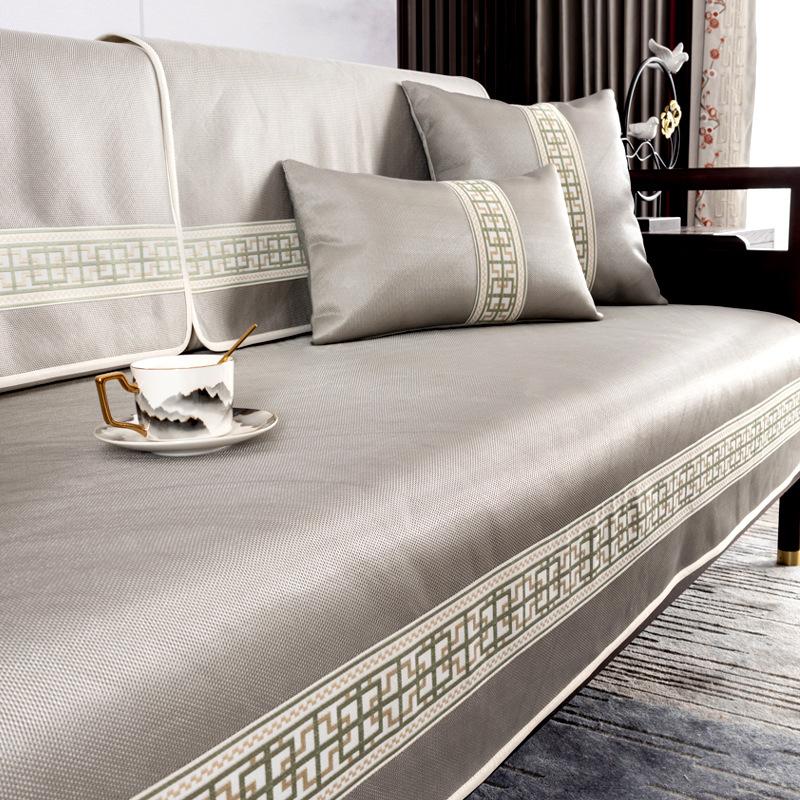 Подушка для дивана из ледяного шелка, летняя подушка для сиденья на лето, нескользящая, новая, китайская, простая, современная, чехол для дивана, чехол для сиденья, подушка для сиденья