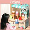 Wooden Simulation Ice Cream Cart Children Role Playing Toy Set For Play Imagine