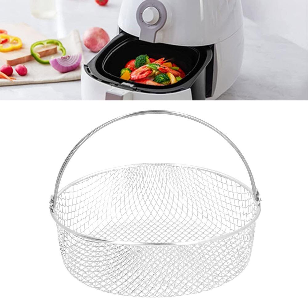 With Handle Stainless Steel Fry Basket Stainless Steel Fry Grill Basket French Fries Serving