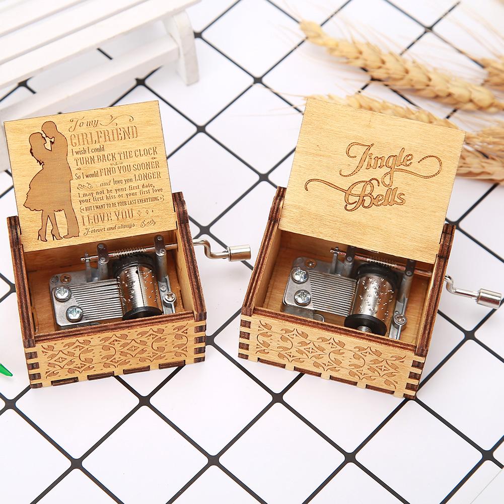 You Are My Sunshine Hand Cranked Music Box with Melody Vintage Music Box Christmas Birthday Gift Beautiful Carved Musical Gadget