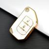2 кнопки автомобильный чехол держатель для JEEP Grand Cherokee Gladiator Wrangler JT JLU TJ JL Renegade Compass TPU чехол для ключа без ключа