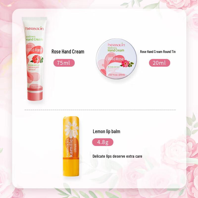 HERBACIN Little Chamomile Rose Hand Cream Gift Set
